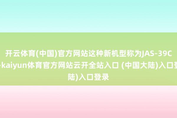 开云体育(中国)官方网站这种新机型称为JAS-39C/D-kaiyun体育官方网站云开全站入口 (中国大陆)入口登录